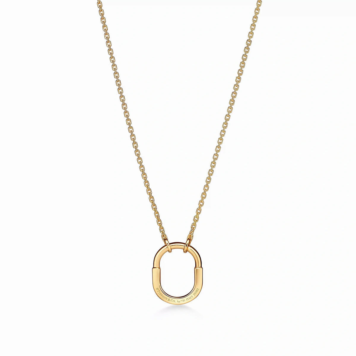 Lock Small Halo Pendant Necklace