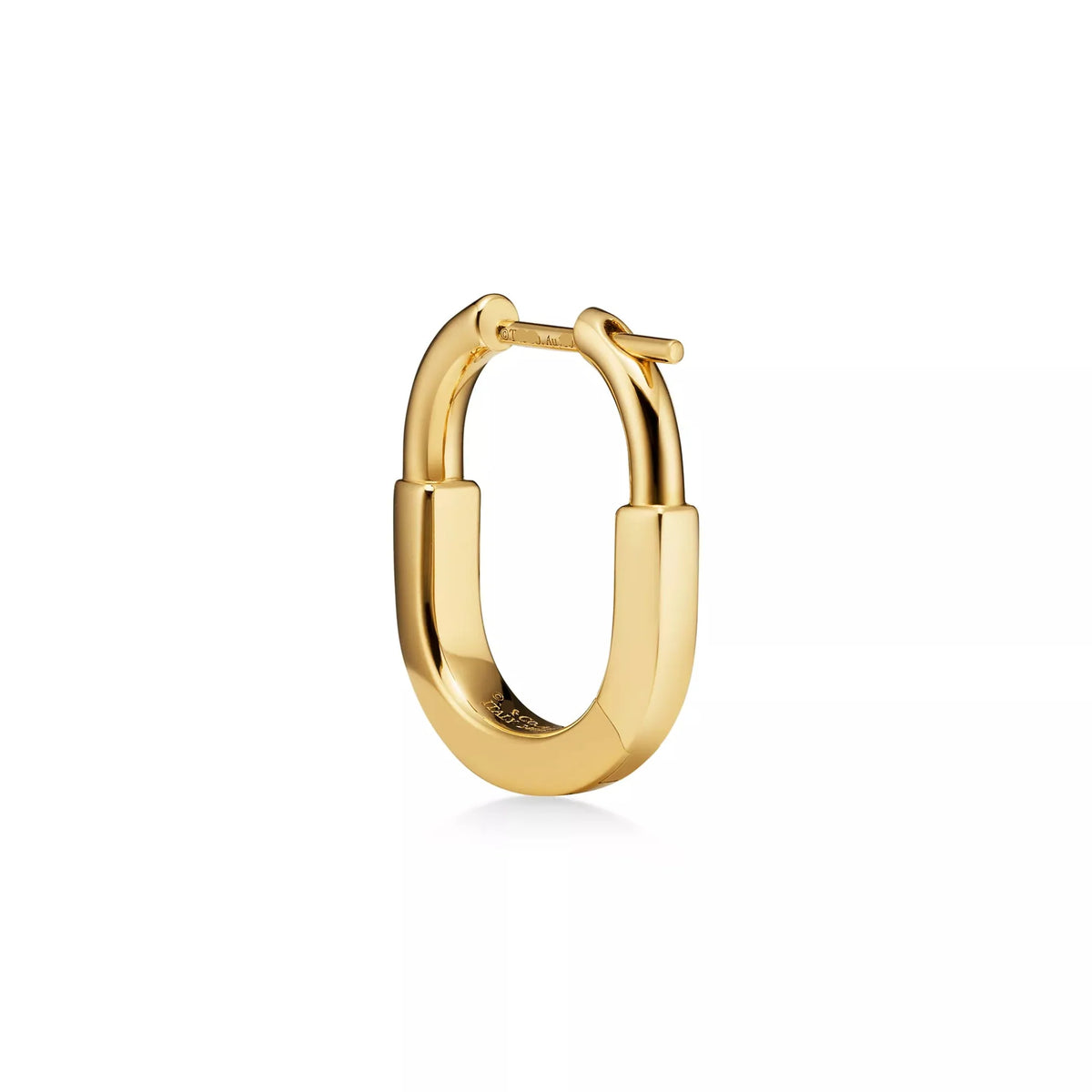 Lock Small Paved Hoop Earrings