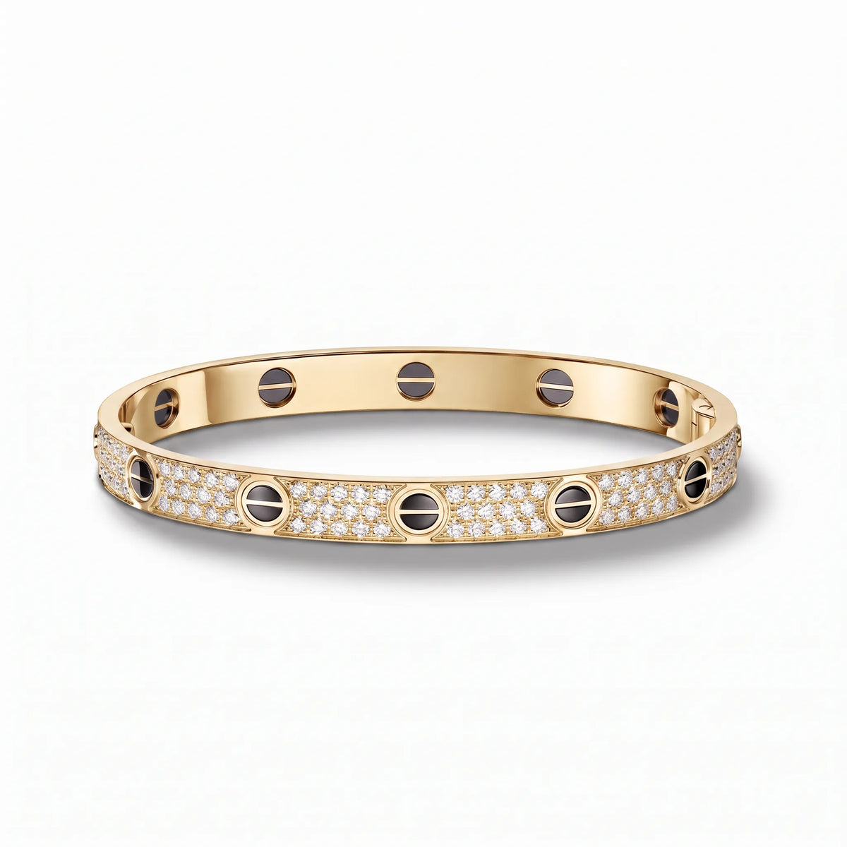 Love Ceramic Pavé Bangle Bracelet