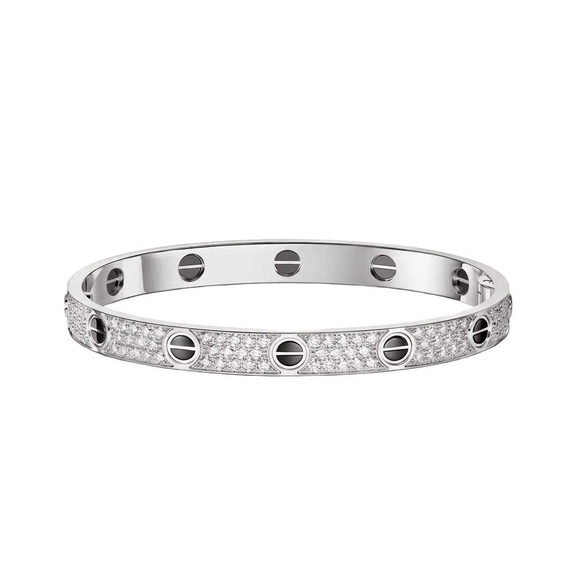 Love Ceramic Pavé Bangle Bracelet