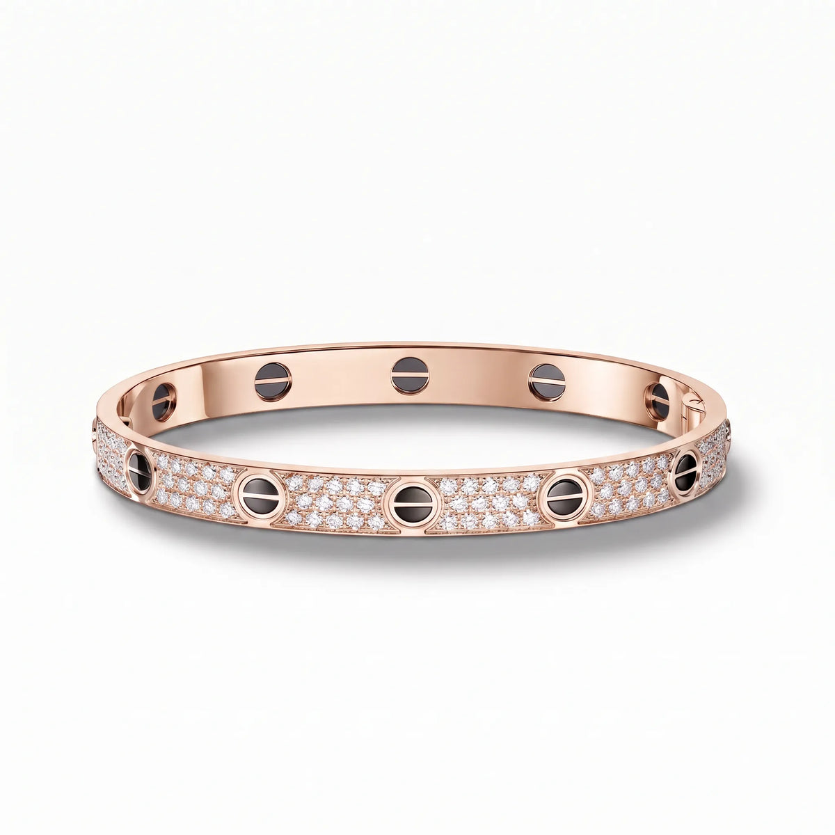 Love Ceramic Pavé Bangle Bracelet