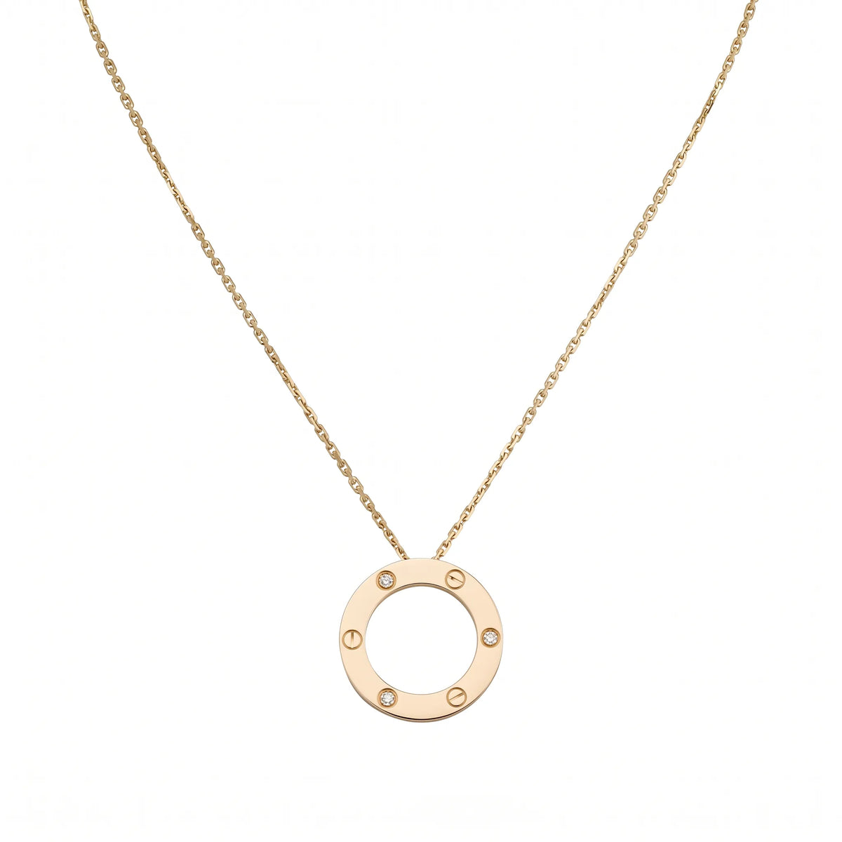 Love Circle Pendant Necklace