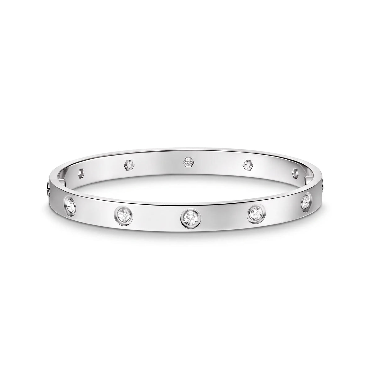 Love Ten-Stone Classic Bangle Bracelet