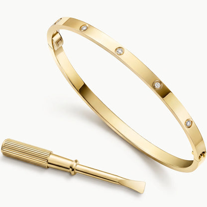 Love Ten-Stone Petite Bangle Bracelet