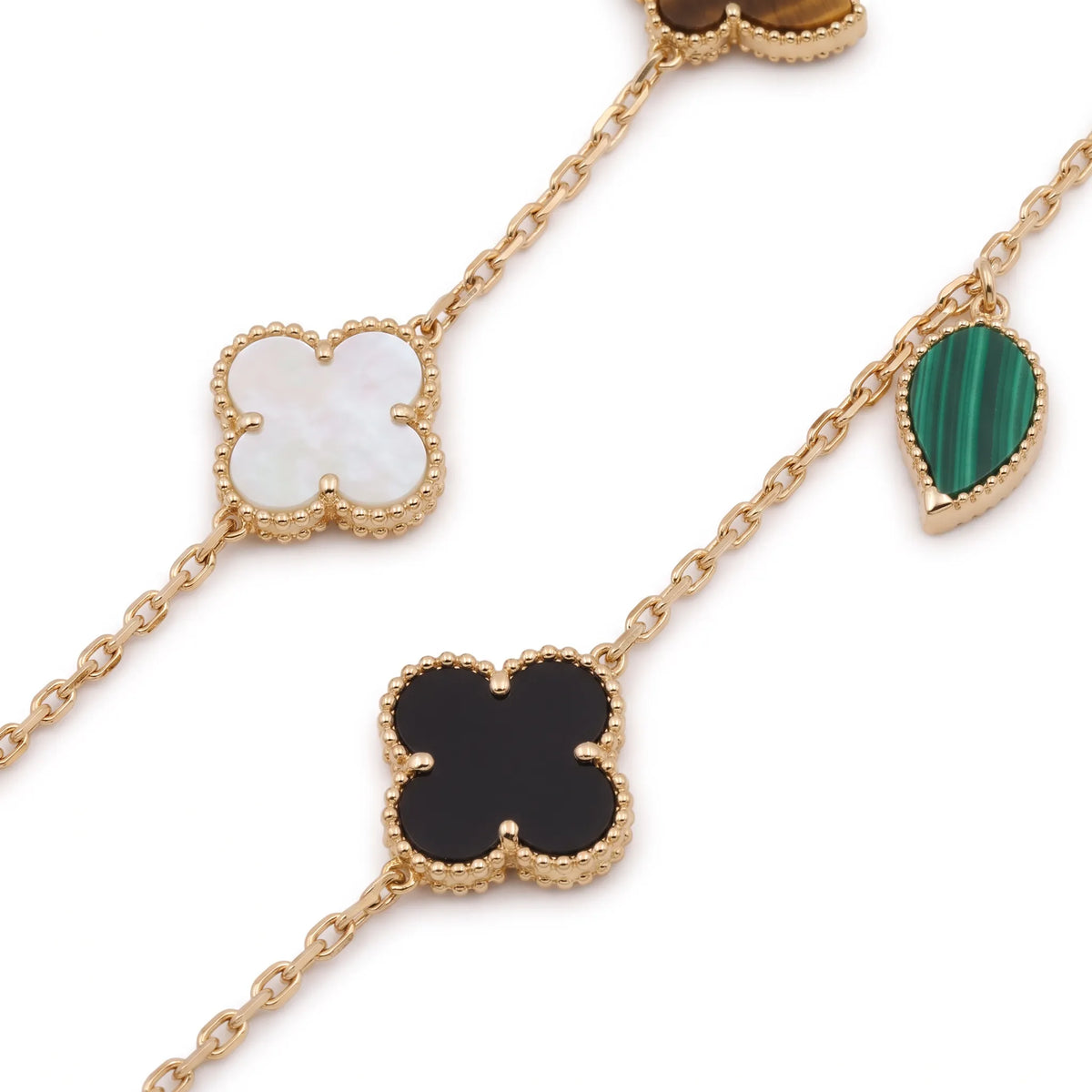 Lucky Alhambra 12 Motif Long Necklace