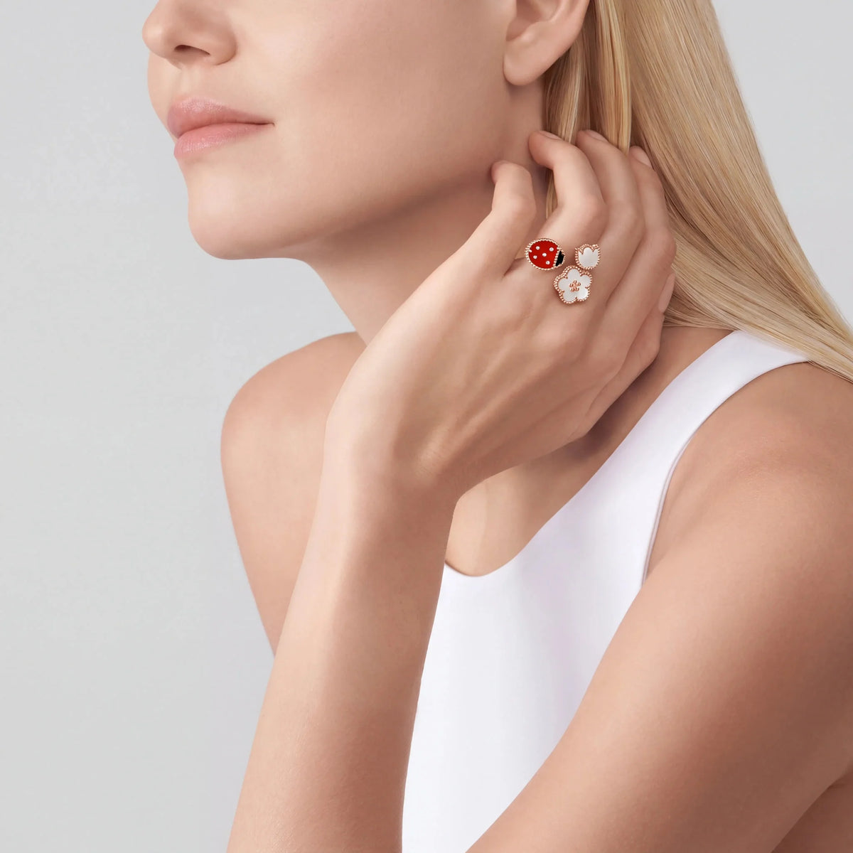 Lucky Animals Ladybug Blossom Ring