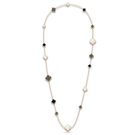 Magic Alhambra 16 Motif Long Necklace