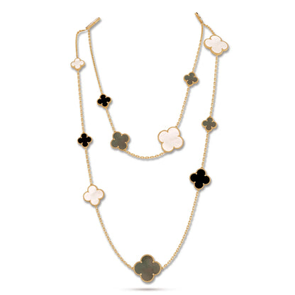 Magic Alhambra 16 Motif Long Necklace