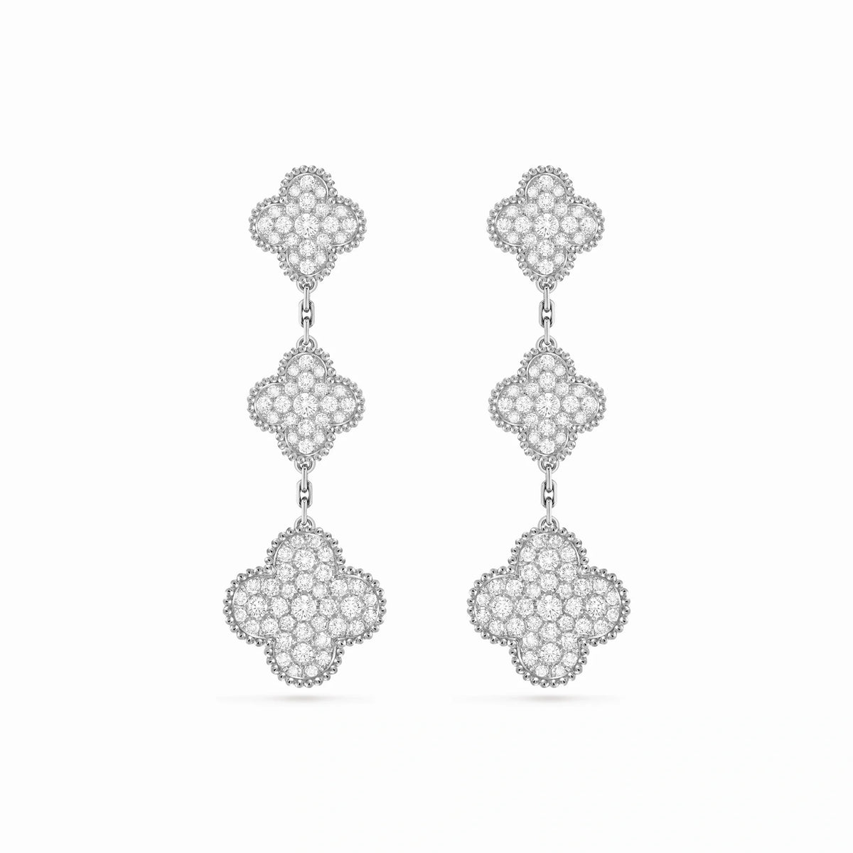 Magic Alhambra 3 Motif Cascade Earrings