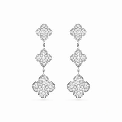 Magic Alhambra 3 Motif Cascade Earrings