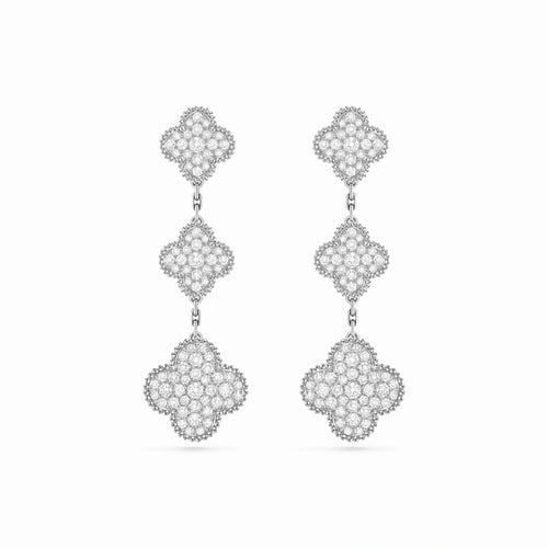 Magic Alhambra 3 Motif Cascade Earrings