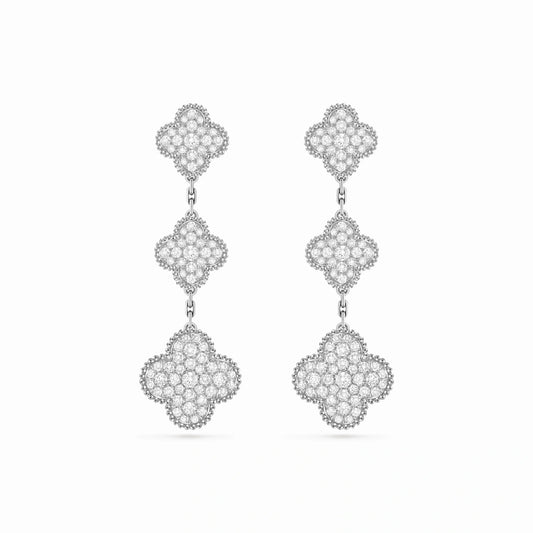 Magic Alhambra 3 Motif Cascade Earrings
