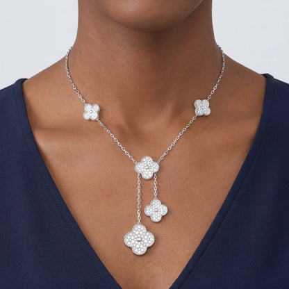 Magic Alhambra 6 Motif White Necklace