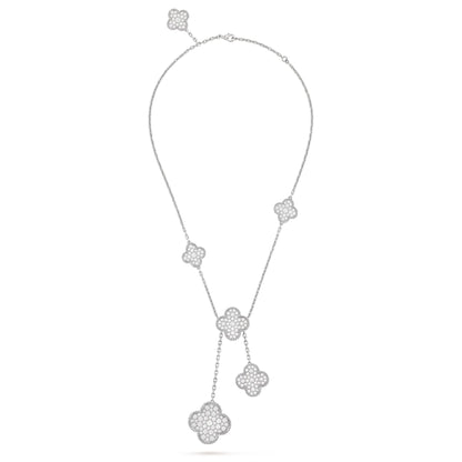 Magic Alhambra 6 Motif White Necklace