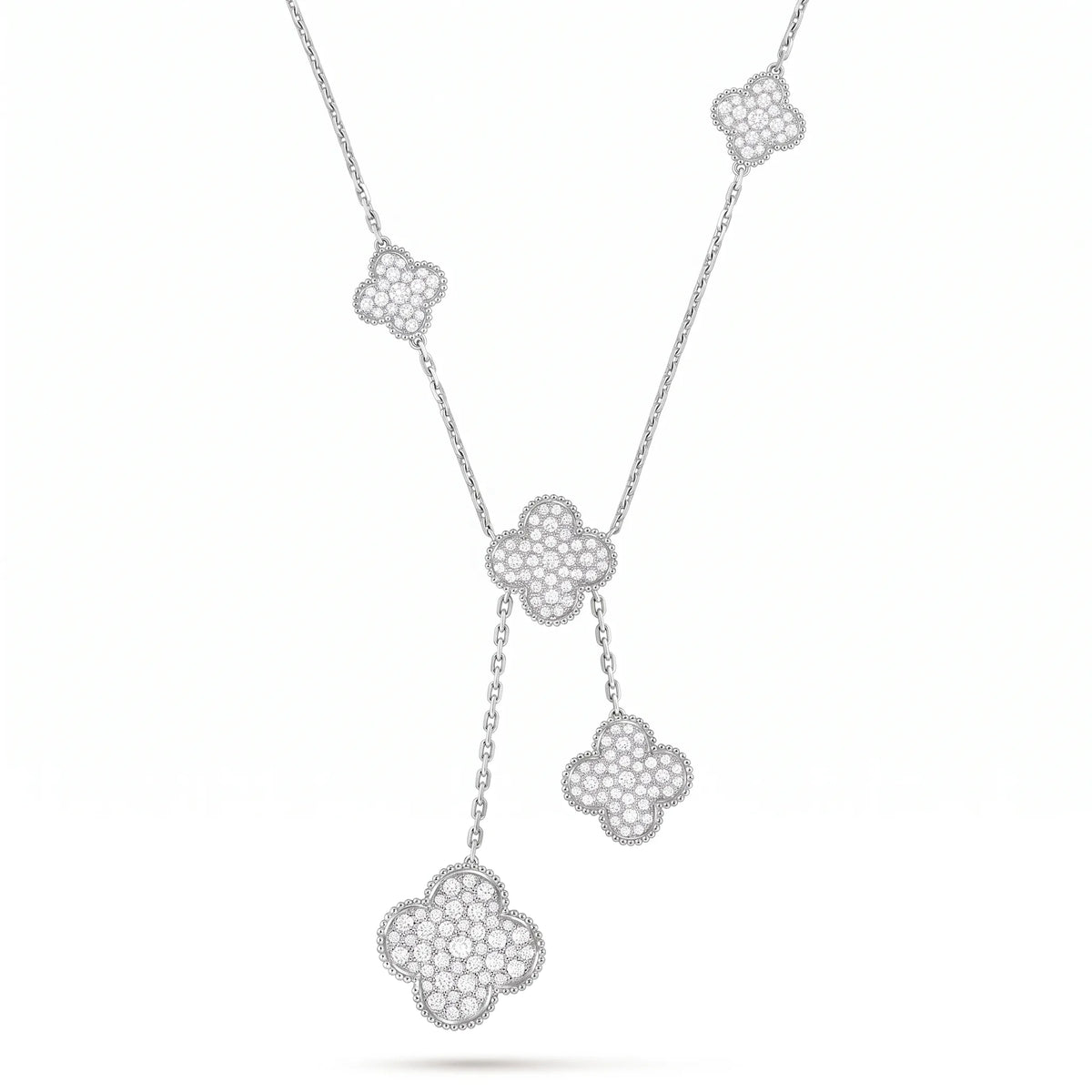 Magic Alhambra 6 Motif White Necklace