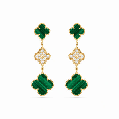 Magic Alhambra Verdure 3 Motif Earrings