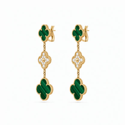 Magic Alhambra Verdure 3 Motif Earrings