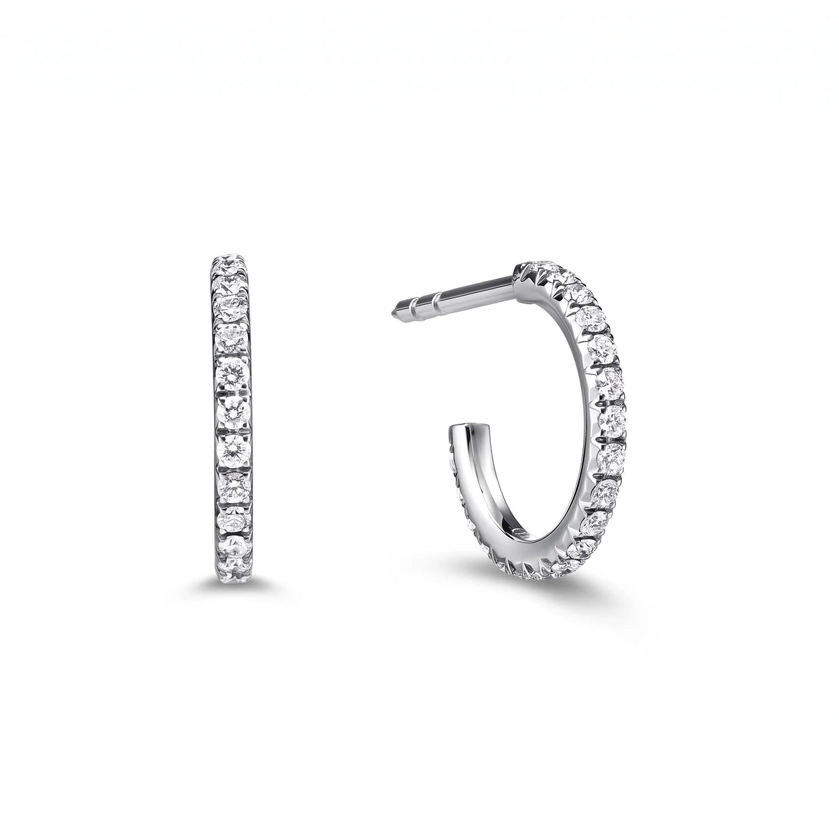 Metro Petite Pavé Hoop Earrings