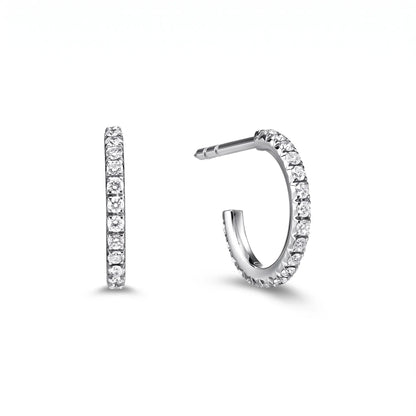 Metro Petite Pavé Hoop Earrings