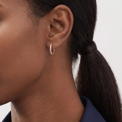 Metro Petite Pavé Hoop Earrings