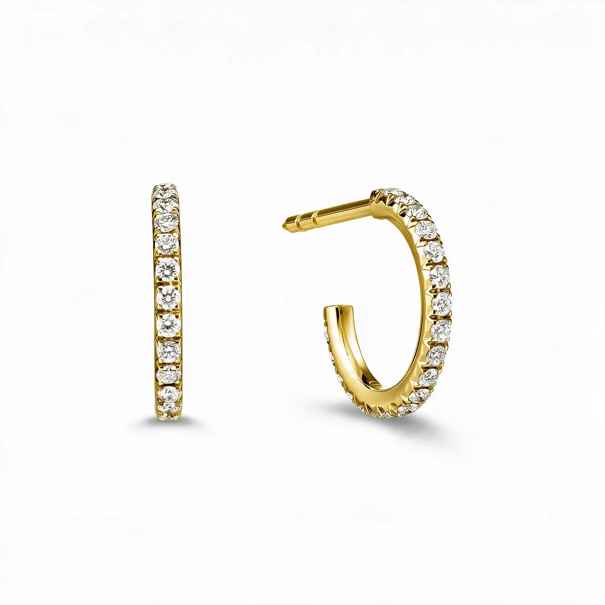 Metro Petite Pavé Hoop Earrings