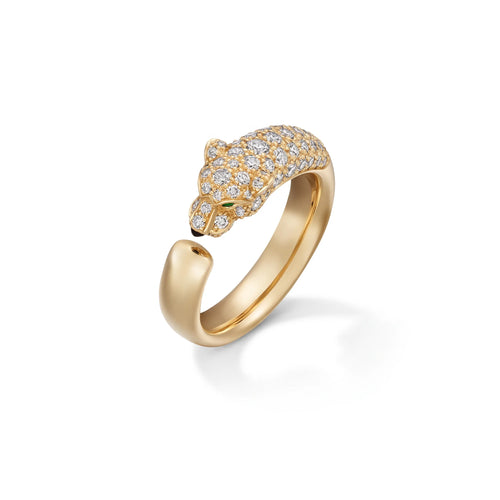 Panthère Half Pavé Small Ring