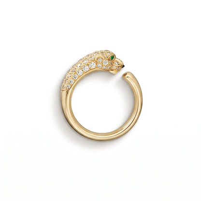 Panthère Half Pavé Small Ring