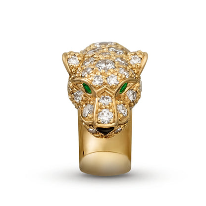 Panthère Half Pavé Small Ring
