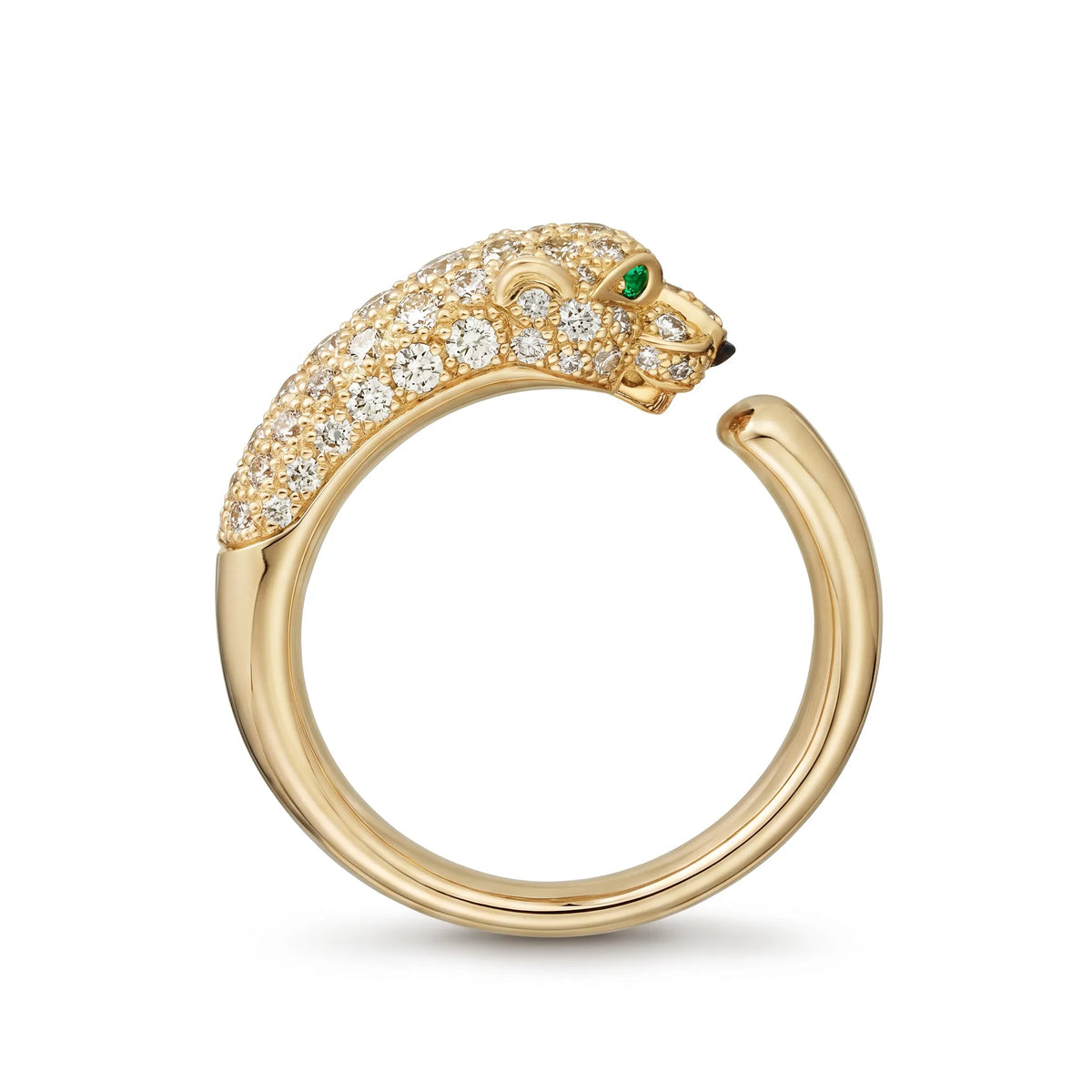 Panthère Half Pavé Small Ring