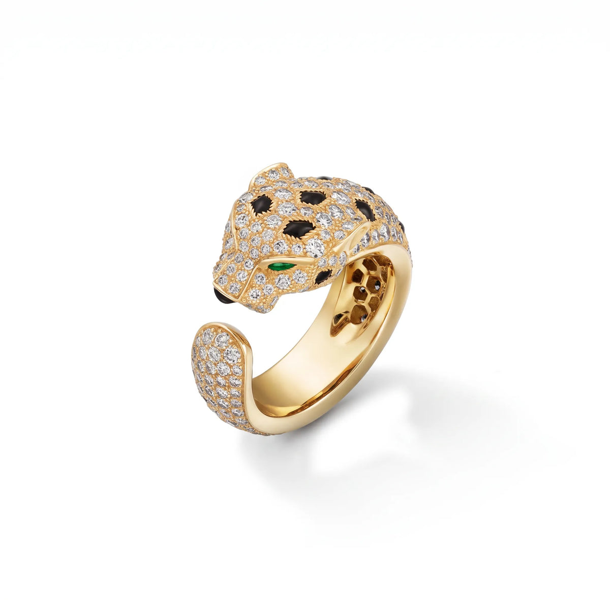Panthère Medium Half Pave Ring