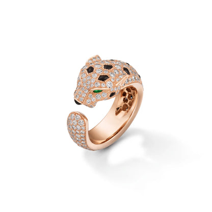 Panthère Medium Half Pave Ring