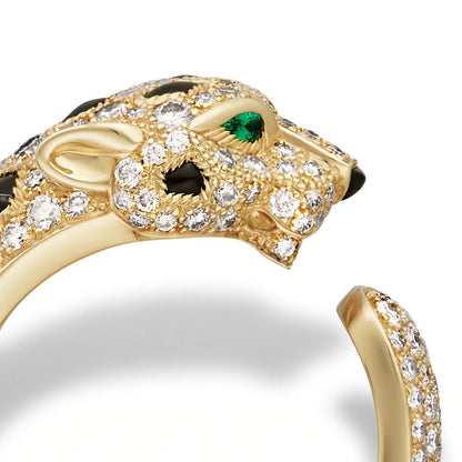 Panthère Medium Half Pave Ring