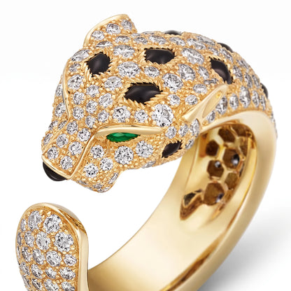 Panthère Medium Half Pave Ring