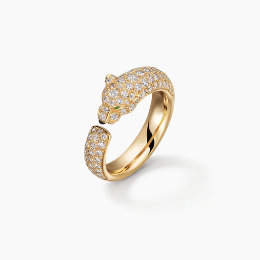 Panthère Petite Full Pavé Open Ring