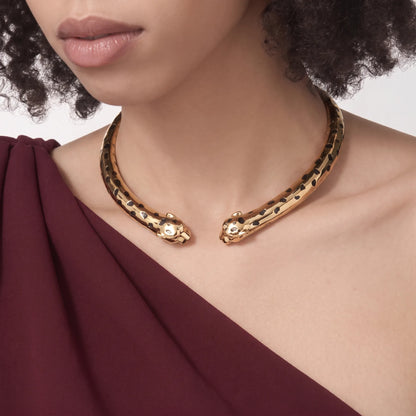Panthère Spotted Articulated Torque Necklace