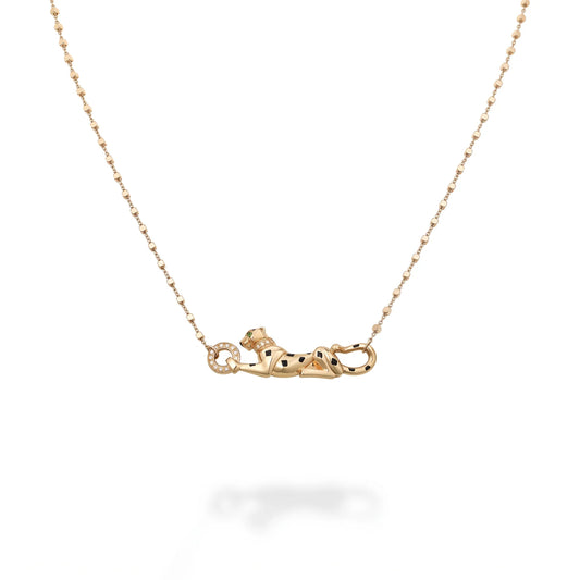 Panthère Spotted Reclining Panther Necklace
