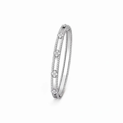 Perlee Clovers Delicate Bangle