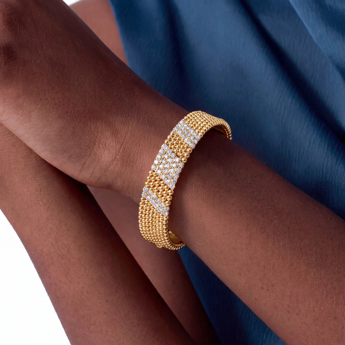 Perlee Clovers Rows Bracelet
