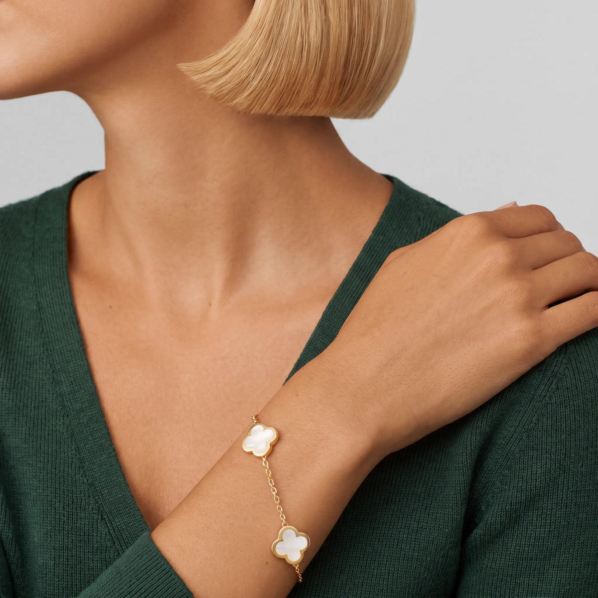 Pure Alhambra Four Motif Clover Bracelet