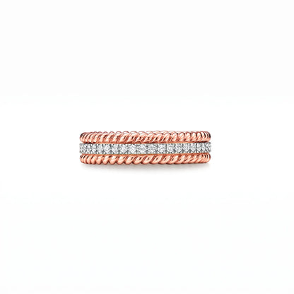 Rope Radiant Three Row Ring