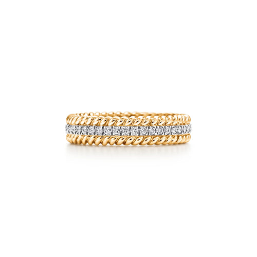 Rope Radiant Three Row Ring