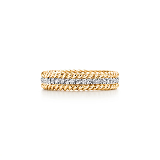 Rope Radiant Three Row Ring