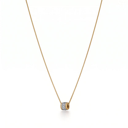 Rope Rolo Pavé Pendant Necklaces