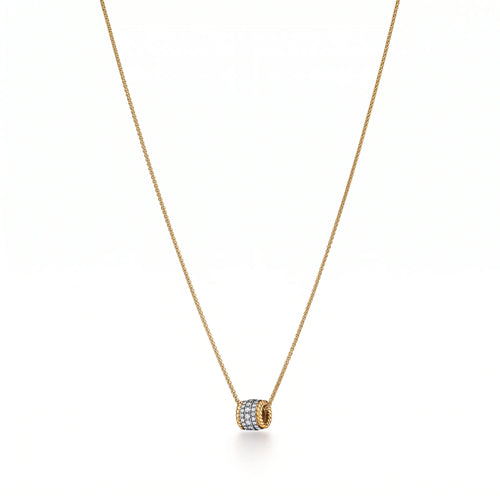 Rope Rolo Pavé Pendant Necklaces