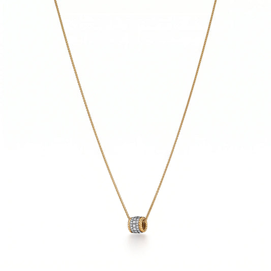 Rope Rolo Pavé Pendant Necklaces
