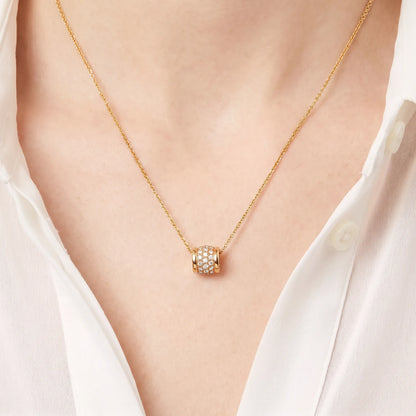 Rope Rolo Pavé Pendant Necklaces