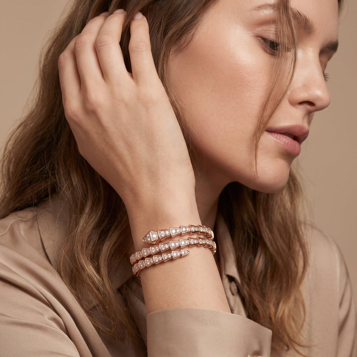 Serpenti Coiled Double Row Bracelet