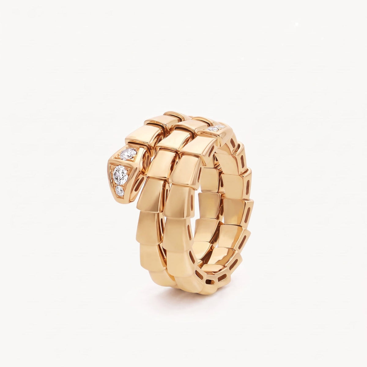 Serpenti Coiled Double Row Ring