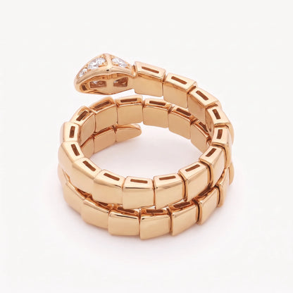 Serpenti Coiled Double Row Ring