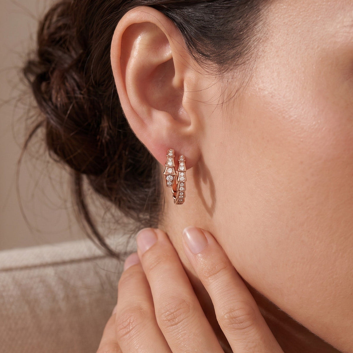 Serpenti Coiled Earrings
